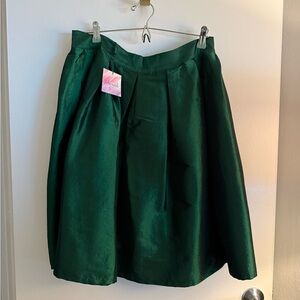 Chicwish Deep Green A-Line Skirt w/ pleats XXL